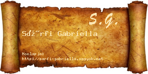 Sárfi Gabriella névjegykártya
