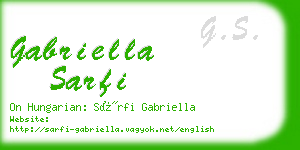gabriella sarfi business card